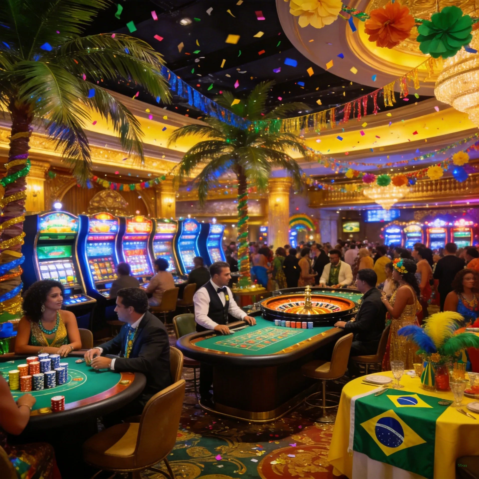 Imagem promocional da 55qq mostrando a plataforma e suas vantagens